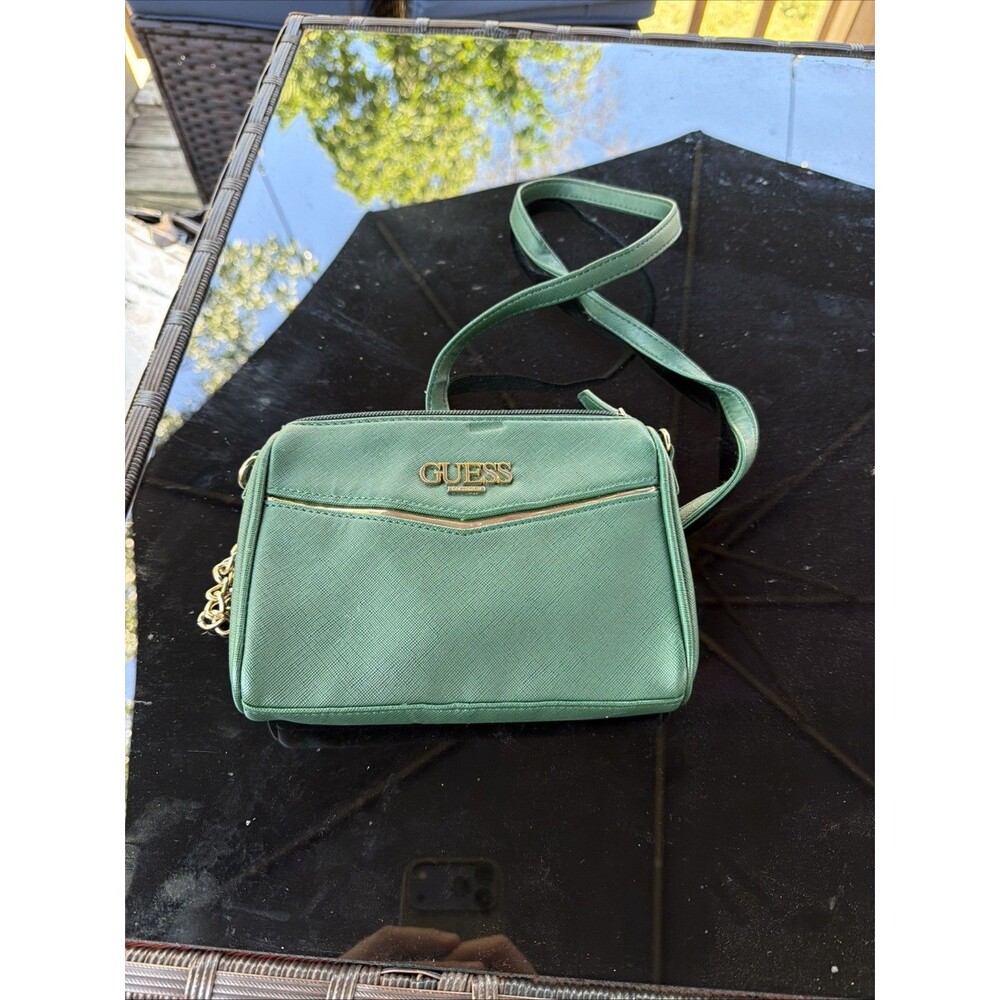 Guess, Forest Green- Green  lining, Crossbody Purse- GUESS Los Angeles
